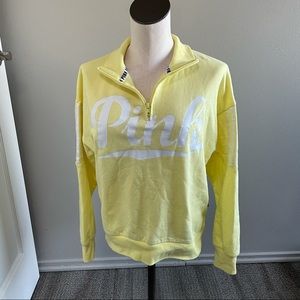 EUC! VS Pink Quarter Zip Sweater